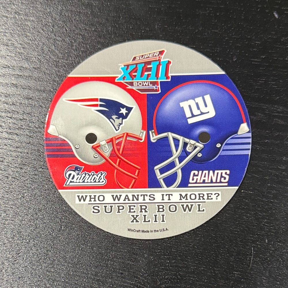 NFL Collectable Super Bowl XLII Patriots V. Giants Magnet